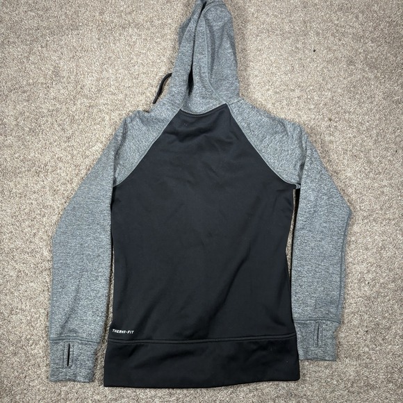 Nike Hoodie Women's S Gray Therma-Fit Training Sweatshirt Full Zip Jacket Active - Picture 9 of 11